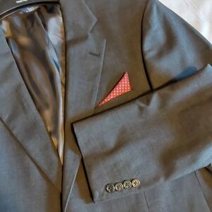 Brooks Brothers Brooksease 42R Men's Charcoal Wool Blazer Sport Coat Jacket‎ USA